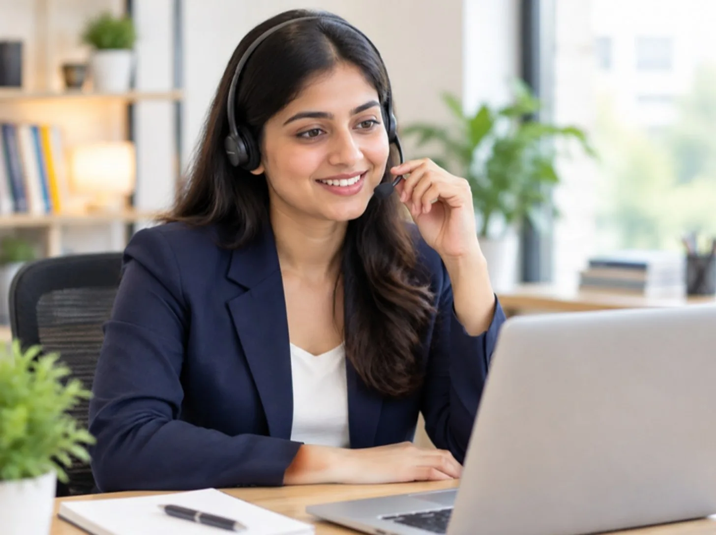 Educollo career counsellor on a call with a student